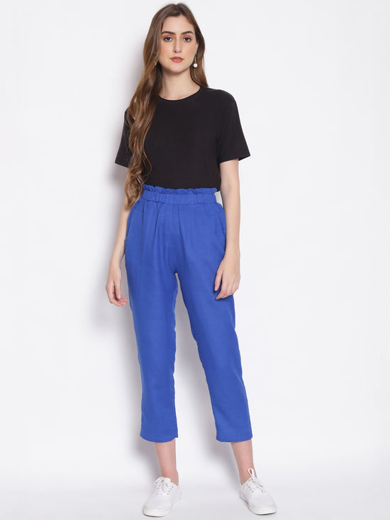 Aqua Holic Cropped Women's Paperbag Pants