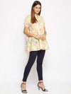 Light Yellow Floral Print Tunic