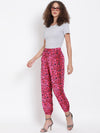 Fuschia Pink Animal Print Pants