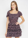 Blooming Lavender Women's Black Layered Dress