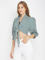 Striped Love Women's Tie-Up Top