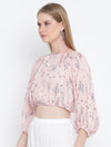 Blooming bonny printed women crop top