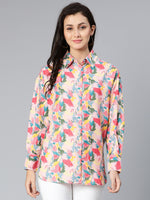 Mart of colors floral printed women shirt