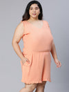 Timeless Coral Plus Size Women Playsuit