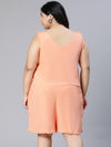 Timeless Coral Plus Size Women Playsuit