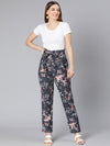 Floral Linen Printed Tie knot women Pant