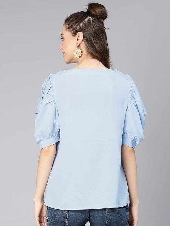 The Blue Blezz Puff Sleeve Women Top