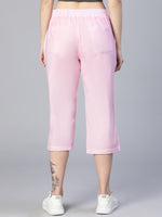 Baby Pink Elasticated Women Cotton Culottes