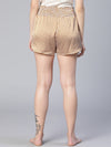 Lateen Brown Check Print Elasticated High Waist Women Nightwear Shorts