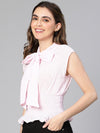 Special Pink Bow-Style Women Partywear Top