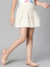 Girl check print multicolor elasticated cotton skirt