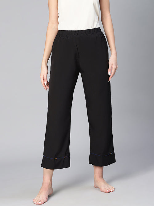 Mirage Black Elasticated Comfortable Women Nightwear Pajama
