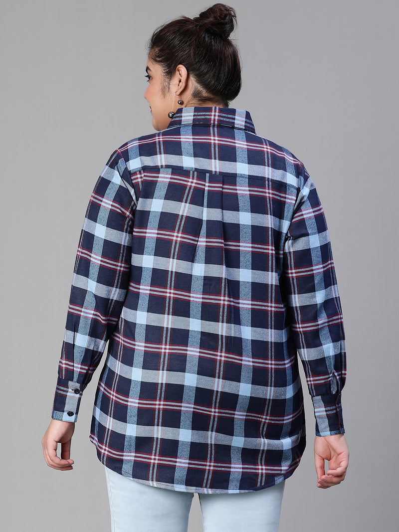 Likely Multicolor Check Prinyt Plus Size Cotton Shirt