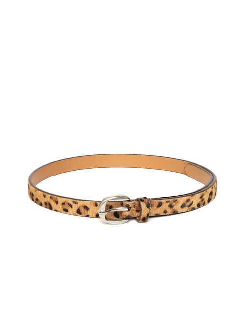 Leopard Hari-On Slim Leather Belt