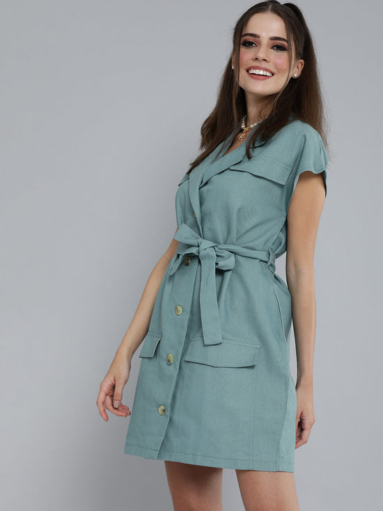 Sea Green Blazer Dress