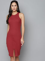 Red Box Back Bodycon Midi Dress