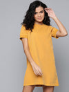 Mustard Garment Dyed Shift Dress