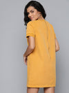 Mustard Garment Dyed Shift Dress