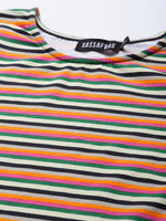 Multicolor Stripes Tent Dress