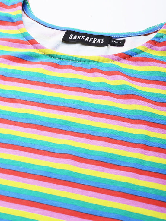 Rainbow Stripes Tent Dress