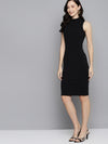 Black High Neck Sleeveless Bodycon