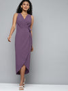 Lavender Wrap Midi Dress