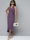 Lavender Wrap Midi Dress