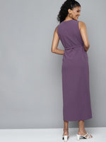 Lavender Wrap Midi Dress