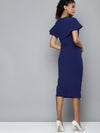 Royal Blue Cape Detail Bodycon