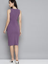 Lavender One Side Frill Bodycon