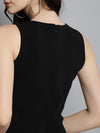 Black One Side Frill Bodycon