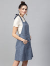 Blue Denim Acid Wash Apron Dress