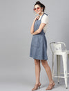 Blue Denim Acid Wash Apron Dress