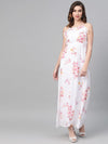 Off-White Floral Strappy Maxi Dress