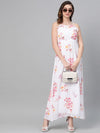 Off-White Floral Strappy Maxi Dress