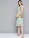 Olive Polka Dot Midi Dress