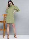 Olive Schiffli Shirt Dress