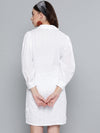 White Schiffli Shirt Dress