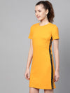 Mustard Side Tape Bodycon Dress