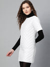 White Quilted Shift Dress