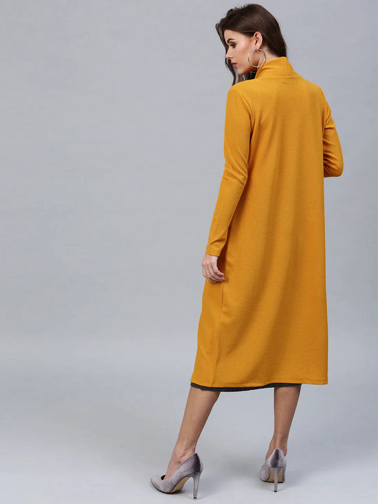 Mustard Longline Shrug