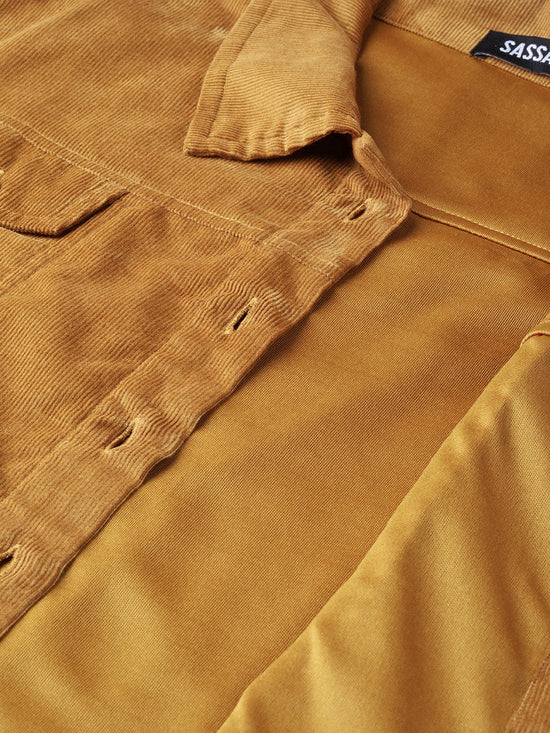 Brown Corduroy Bomber Jacket