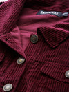 Burgundy Corduroy Boxy Jacket