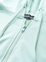 Sea Green Terry Hooded Jacket