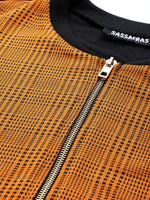 Mustard Jacquard Check Bomber Jacket