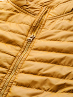 Mustard Zip-Pocket Quilted Puffer Jacket