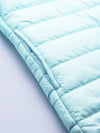 Blue Snap Button Quilted Jacket