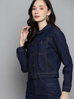 Blue Hotter-Than-Hell Print Denim Jacket