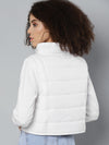 White Drawstring Puffer Jacket