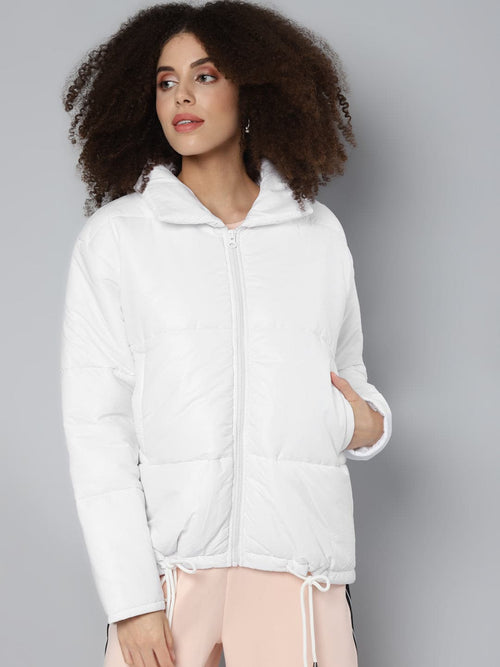 White Oversized Quilted Jacket